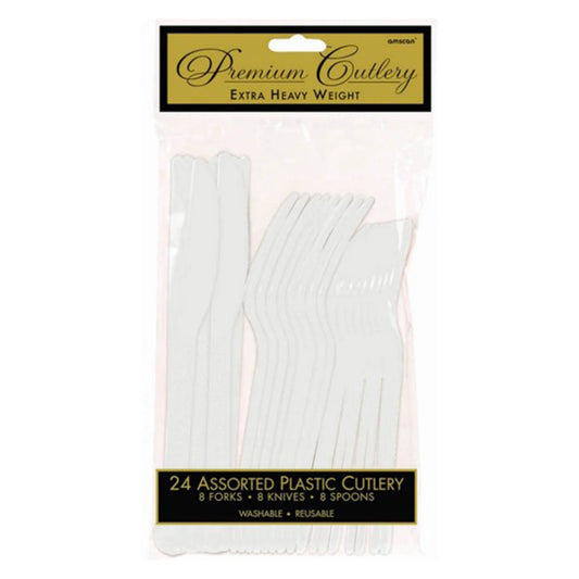 Assorted Plastic Cutlery, Low Ct. - White