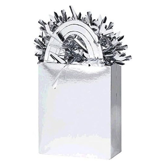 Silver Solid Mini Tote Balloon Weight
