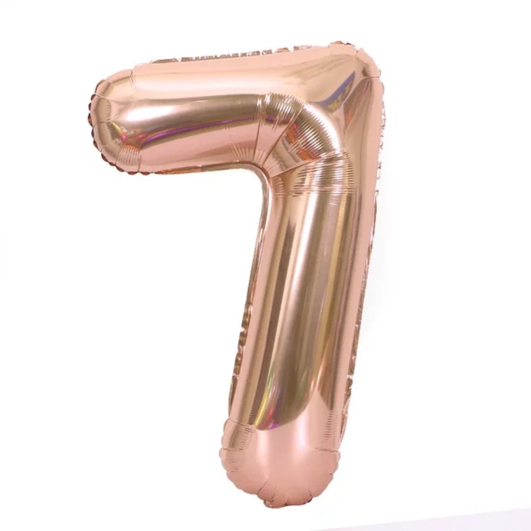 16-inch Rose Gold Number 7 Foil Balloon