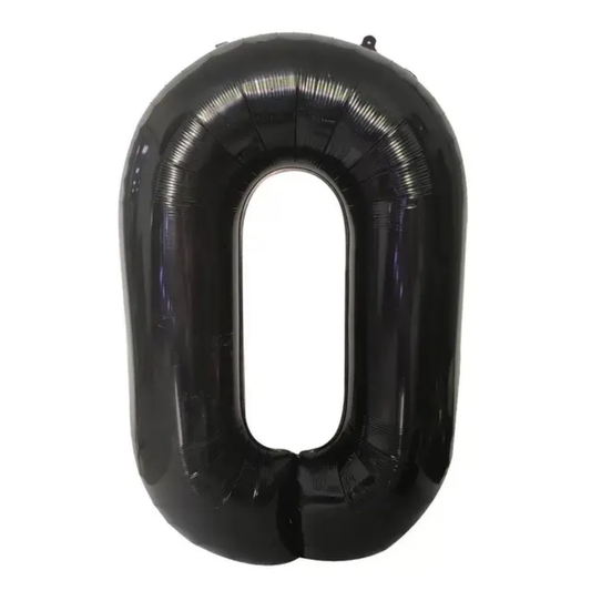 Black Number 0 Foil Balloon 40-inch