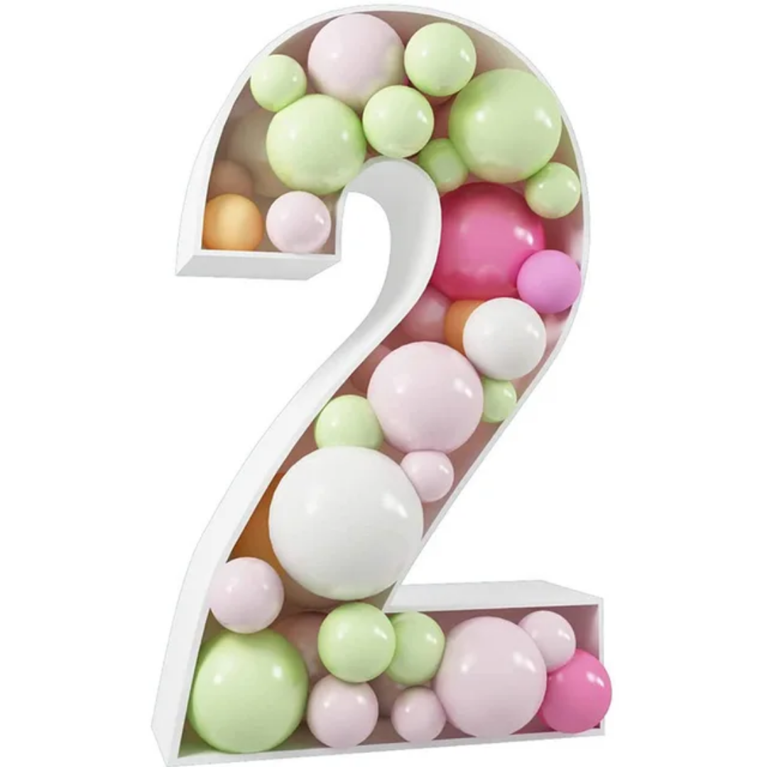 3ft Number 2 Mosaic Balloon Frame