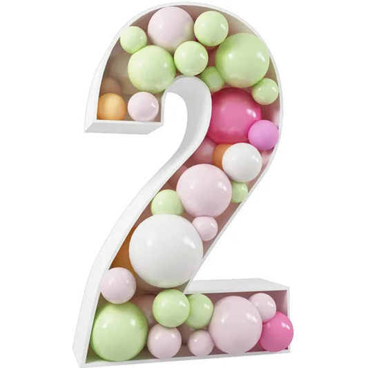 3ft Number 2 Mosaic Balloon Frame