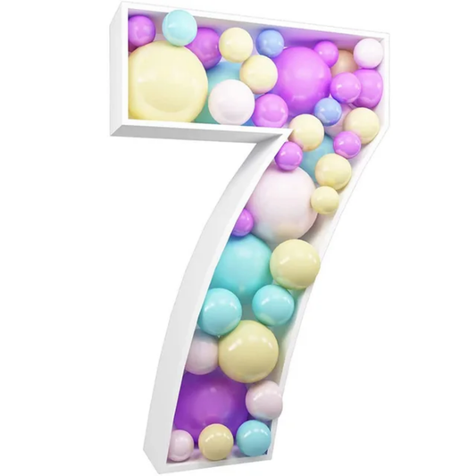 3ft Number 7 Mosaic Balloon Frame