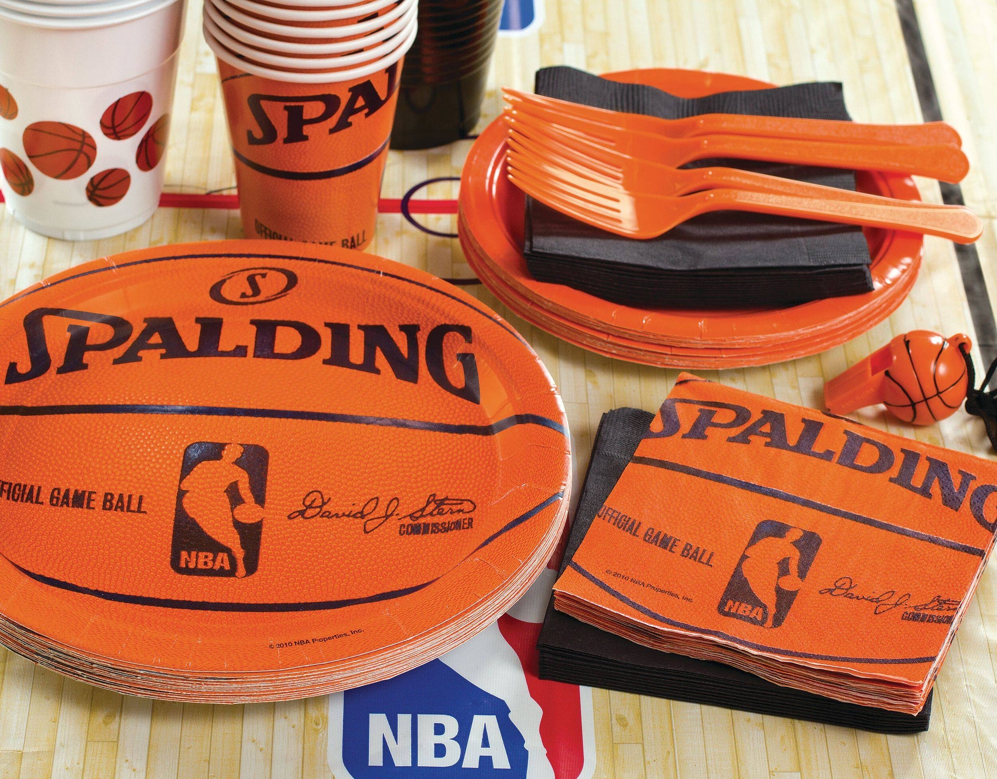 Basketball Round Paper Plates 7-inch