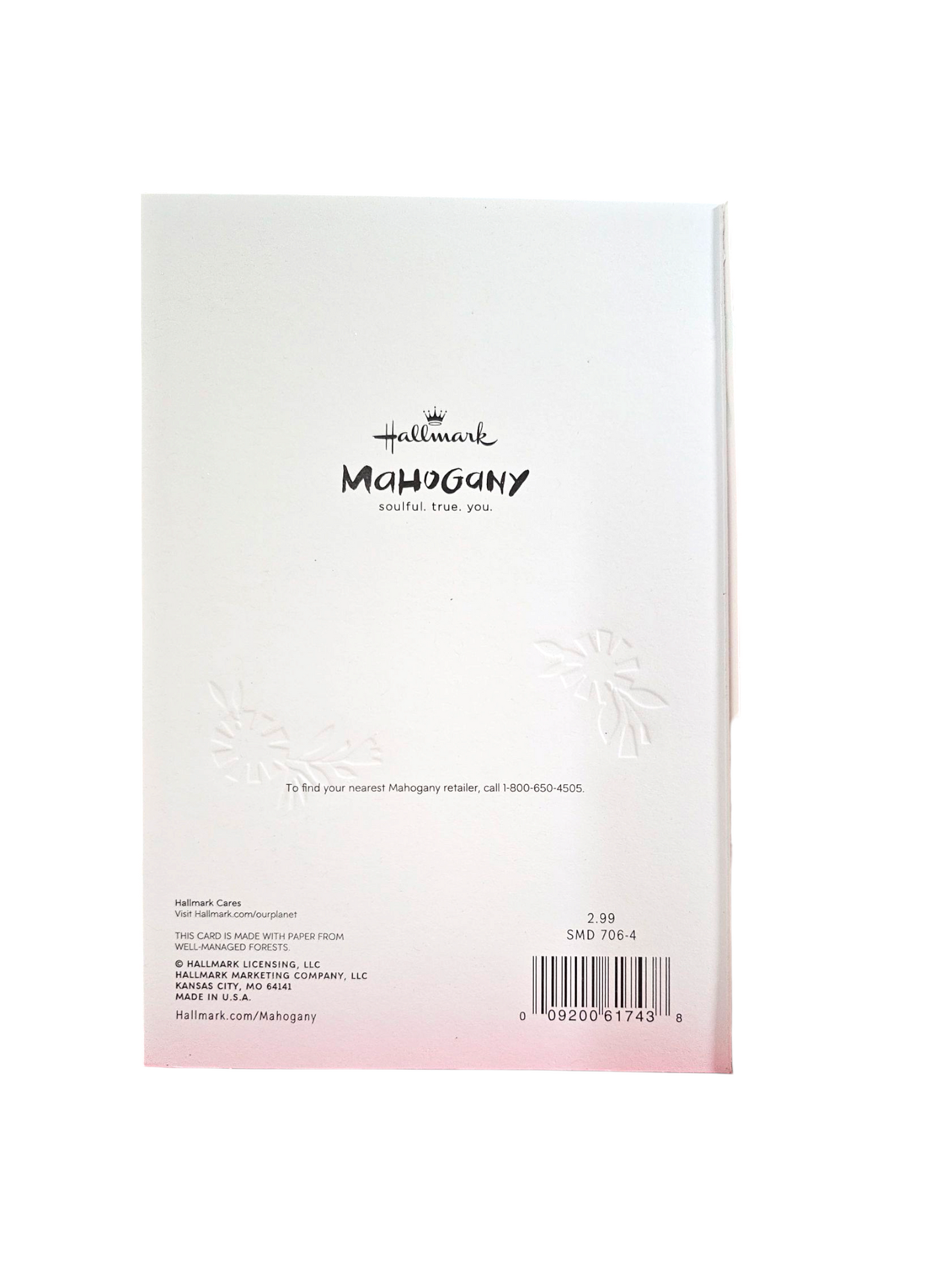 Beautiful Hallmark Mahogany Mother's Day Gift Card