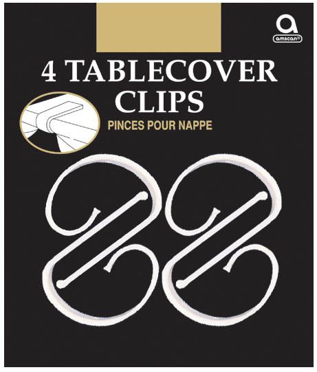 Plastic Table Cover Clips - 4ct