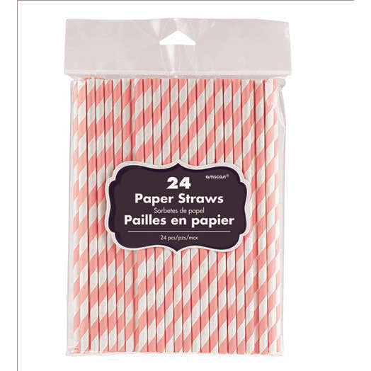 Paper Straws Low Count - New Pink
