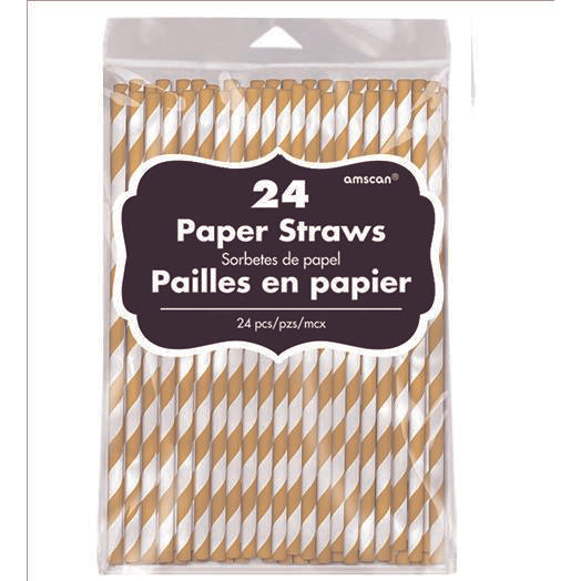 Paper Straws Low Count - Gold