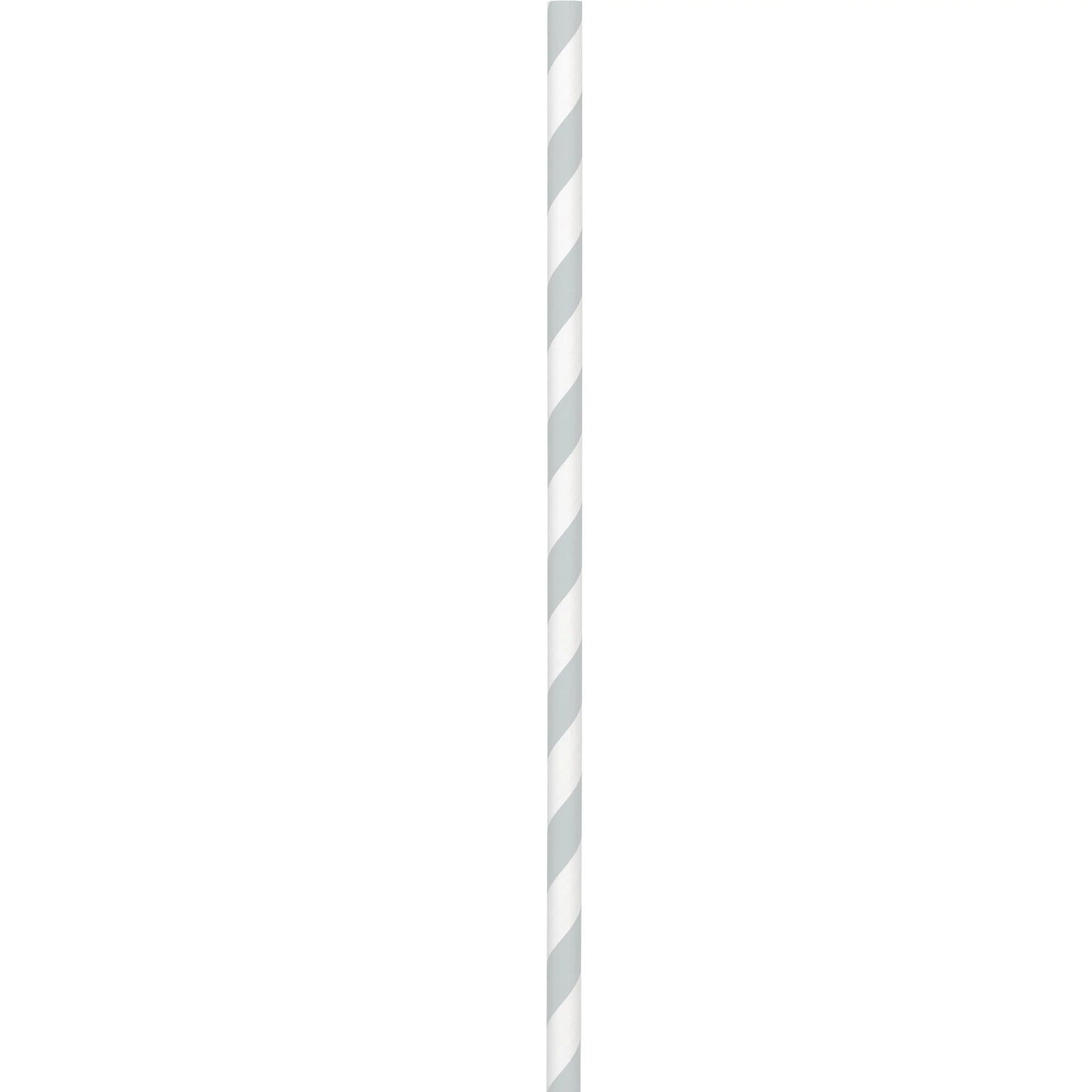 White & Gray Paper Straws
