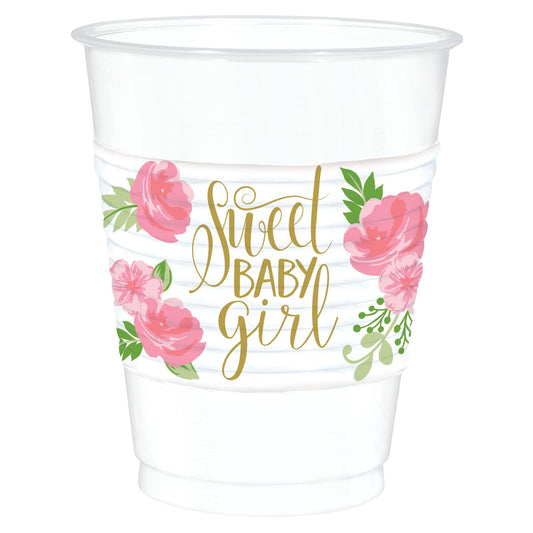 Floral Baby Plastic Cups