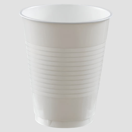 Frosty White Plastic Cups