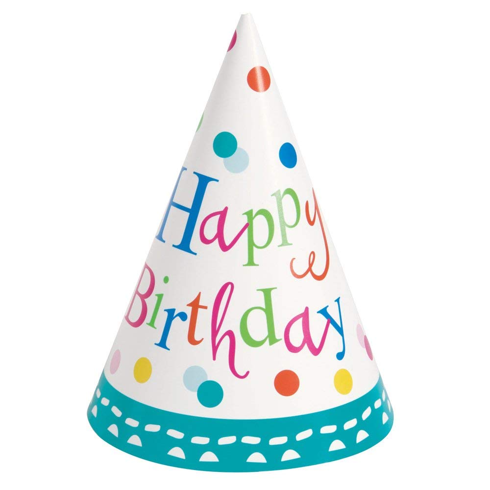 Happy Birthday Party Hat 8ct