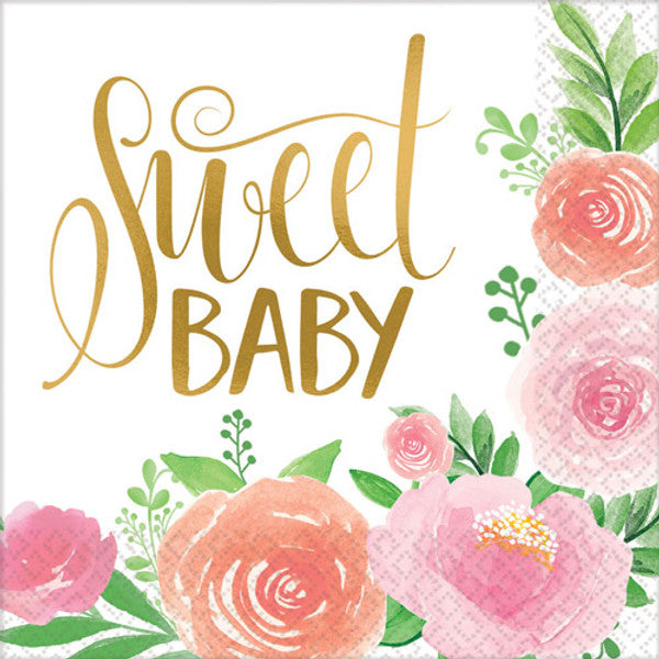 Floral Baby Luncheon Napkins