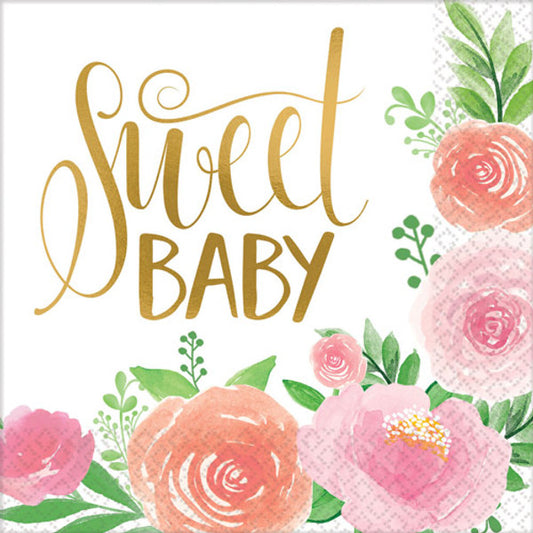 Floral Baby Luncheon Napkins