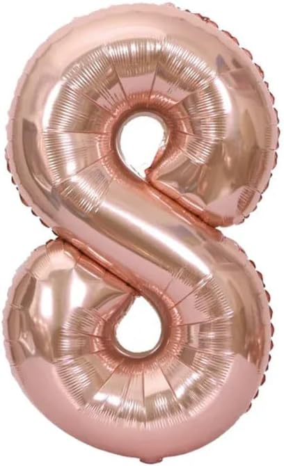 Rose Gold Number Foil Balloon - 40in