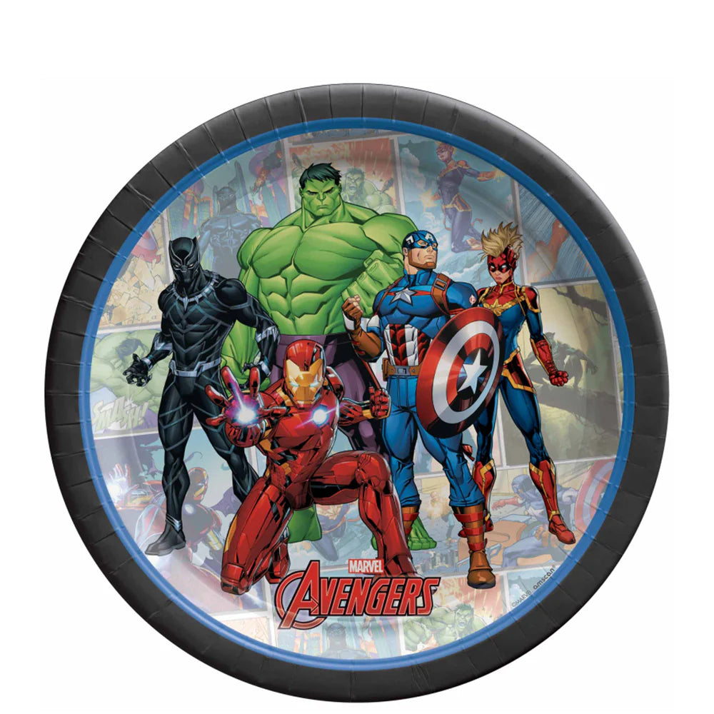 Marvel Avengers Powers Unite Round Paper Plate
