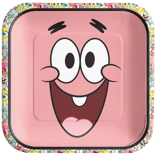 Spongebob Square Paper Plate 7-inch