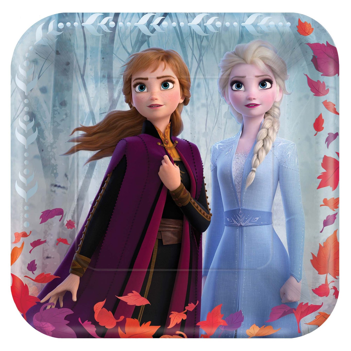 Frozen 2 Square Paper Plates 9-inch