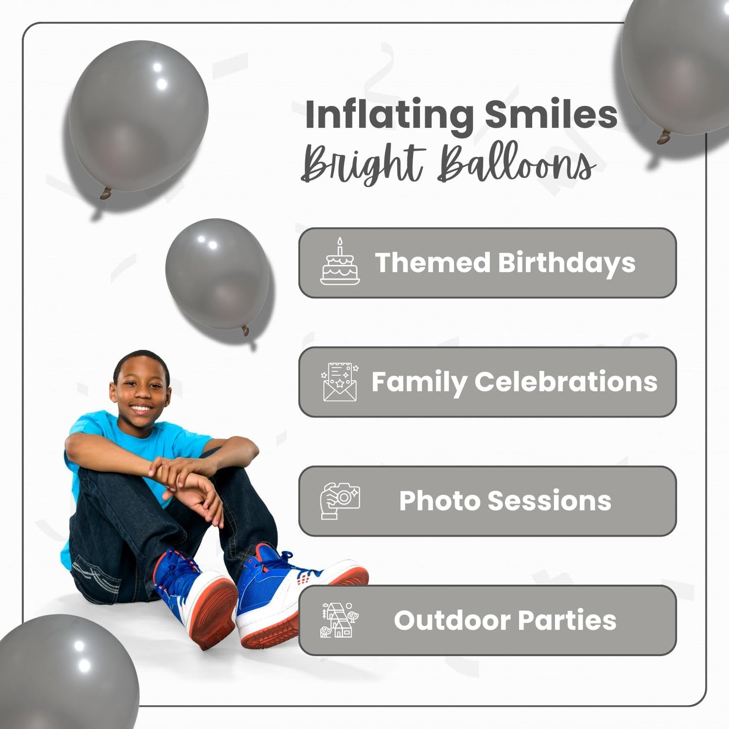 Pearl Silver Latex Balloons