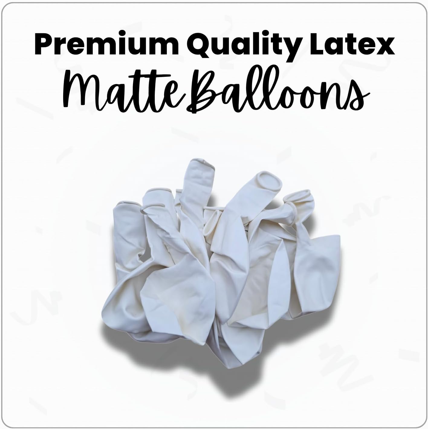 Matte White Latex Balloons