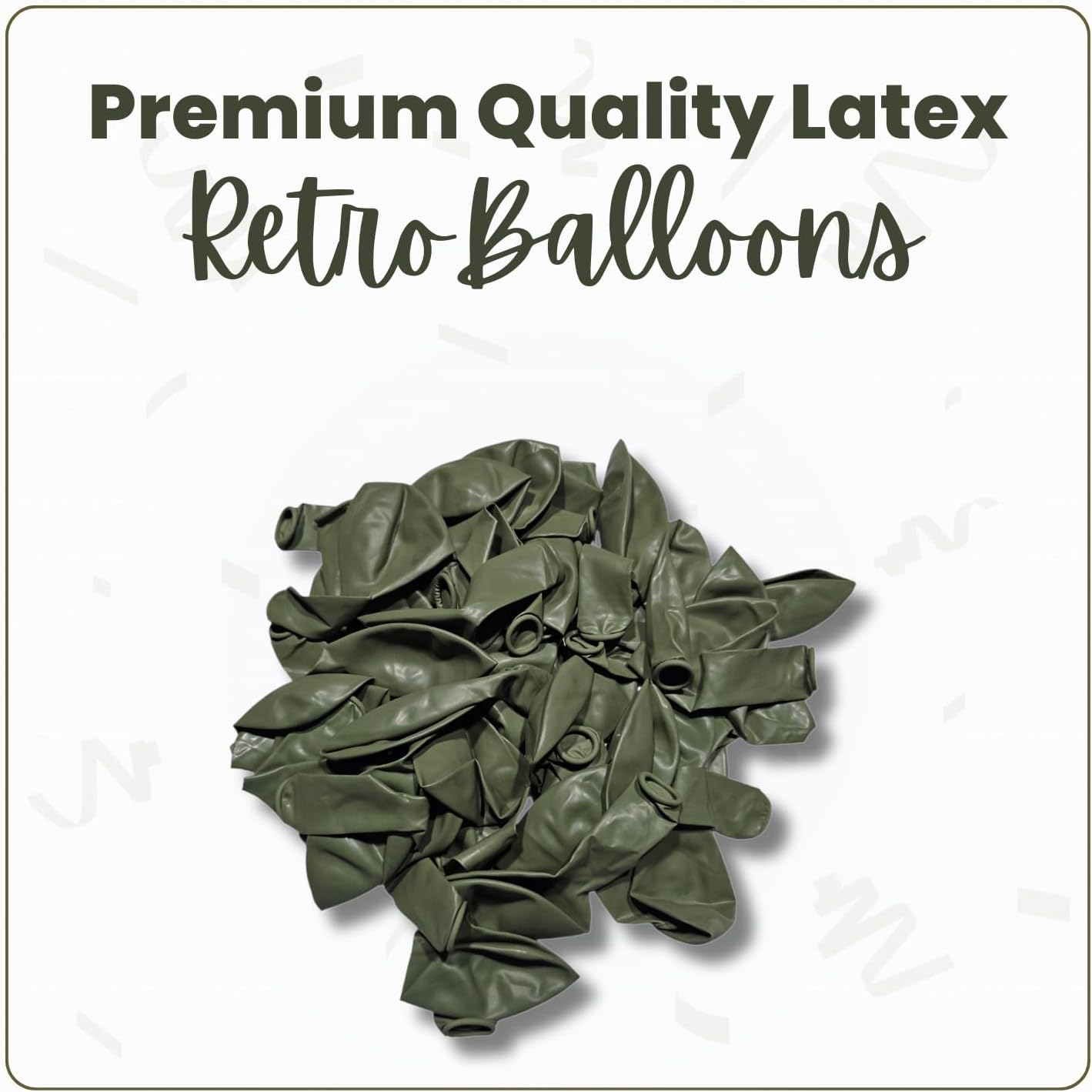 Retro Bean Green Latex Balloons