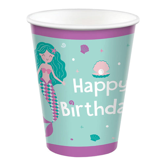 Happy Birthday Mermaid Paper Cups