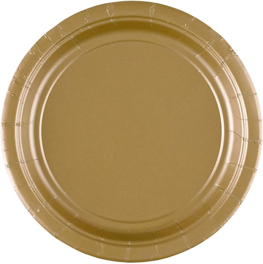 Gold Paper Plates 9" - 8ct