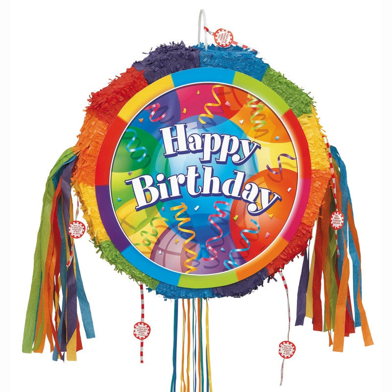 Birthday Blossoms Drum Pull Pop Out Pinata