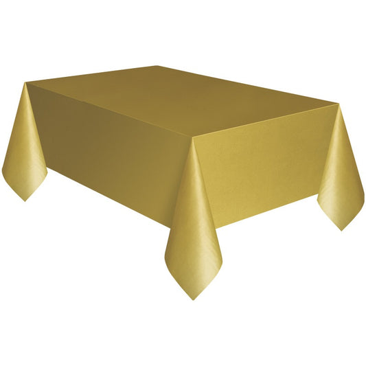 Golden Rectangular Plastic Table Cover