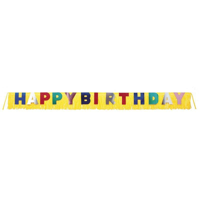 Giant Birthday Fringe Banner 9.5ft