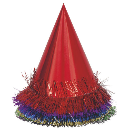 Fringed Foil Hats - Assorted 6ct