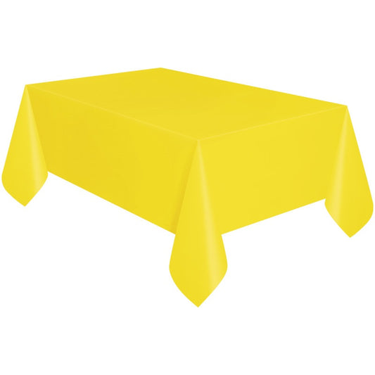 Neon Yellow Rectangular Plastic Table Cover