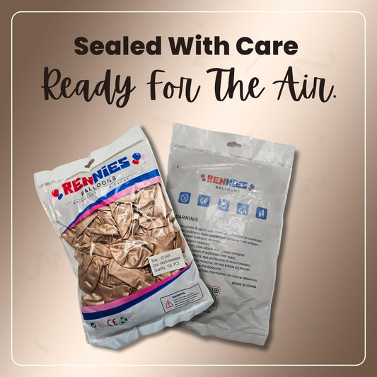 Metallic Champagne Latex Balloons