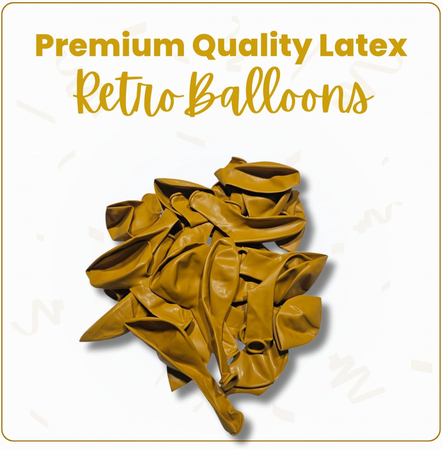 Retro Mustard Yellow Latex Balloons