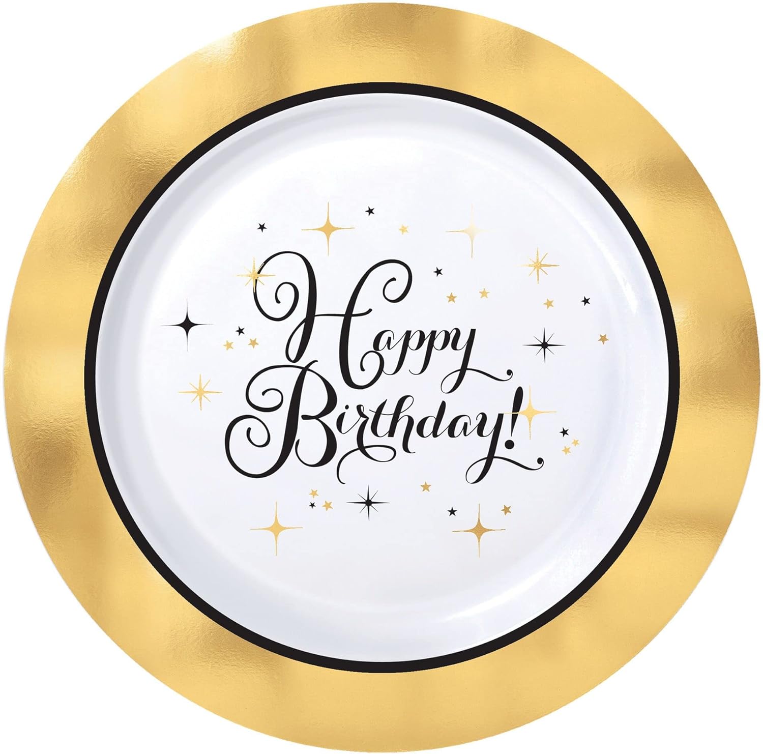 Elegant Gold Round Paper Plate
