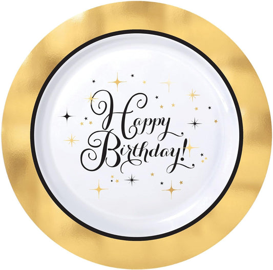 Elegant Gold Round Paper Plate