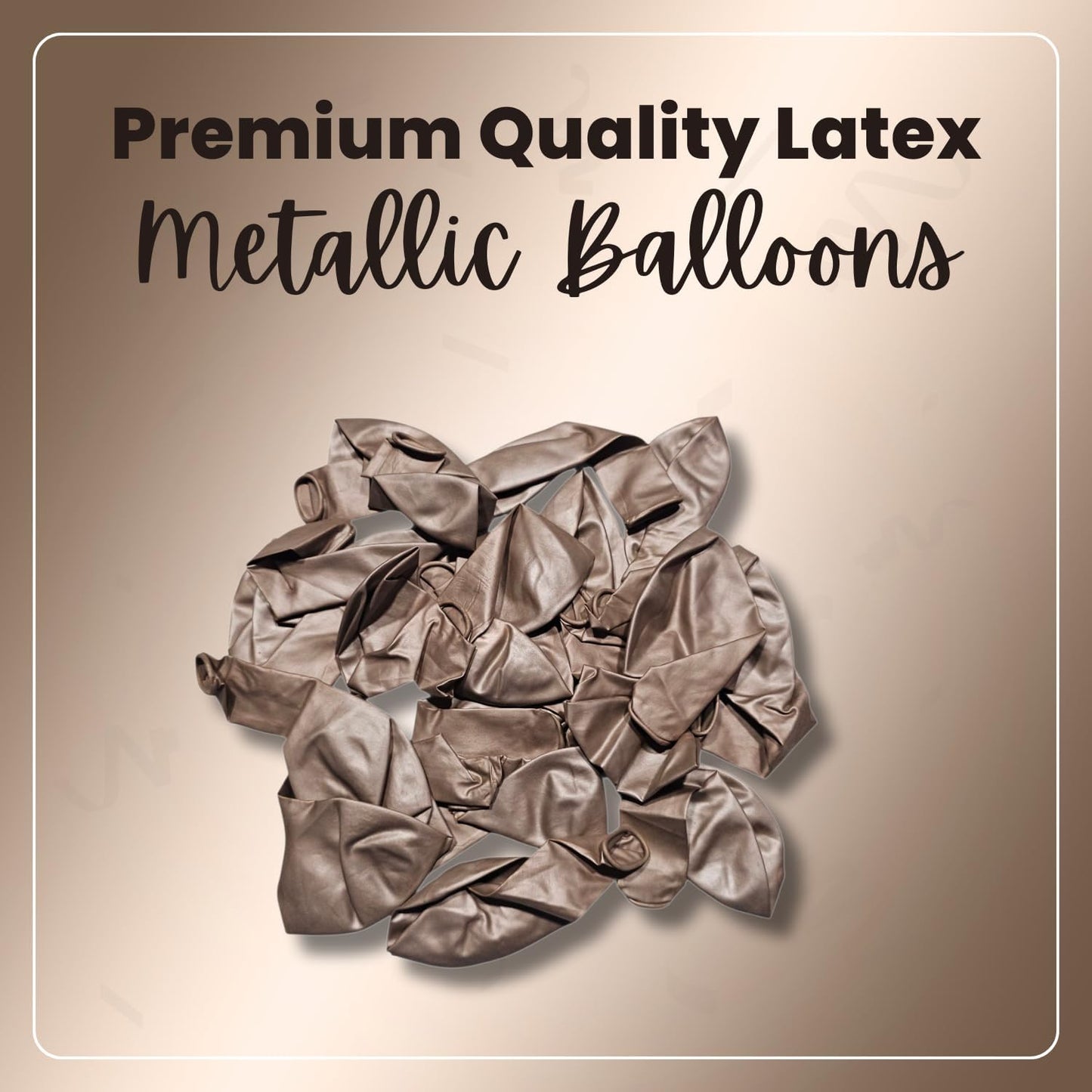 Metallic Champagne Latex Balloons