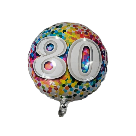 80th Happy Birthday Foil Balloon 18"