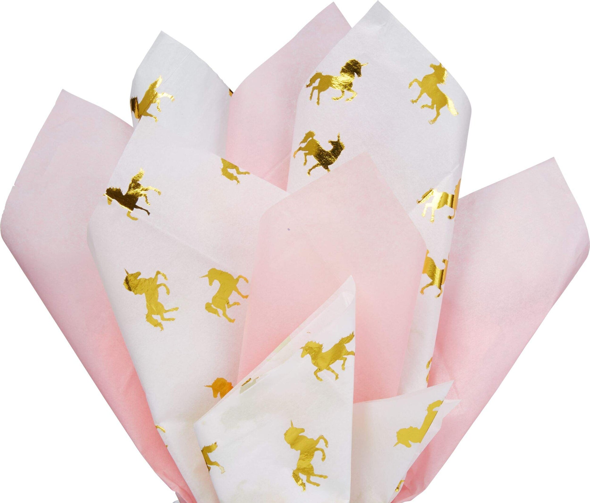 BUy Metallic Gold Unicorn Tissue Paper