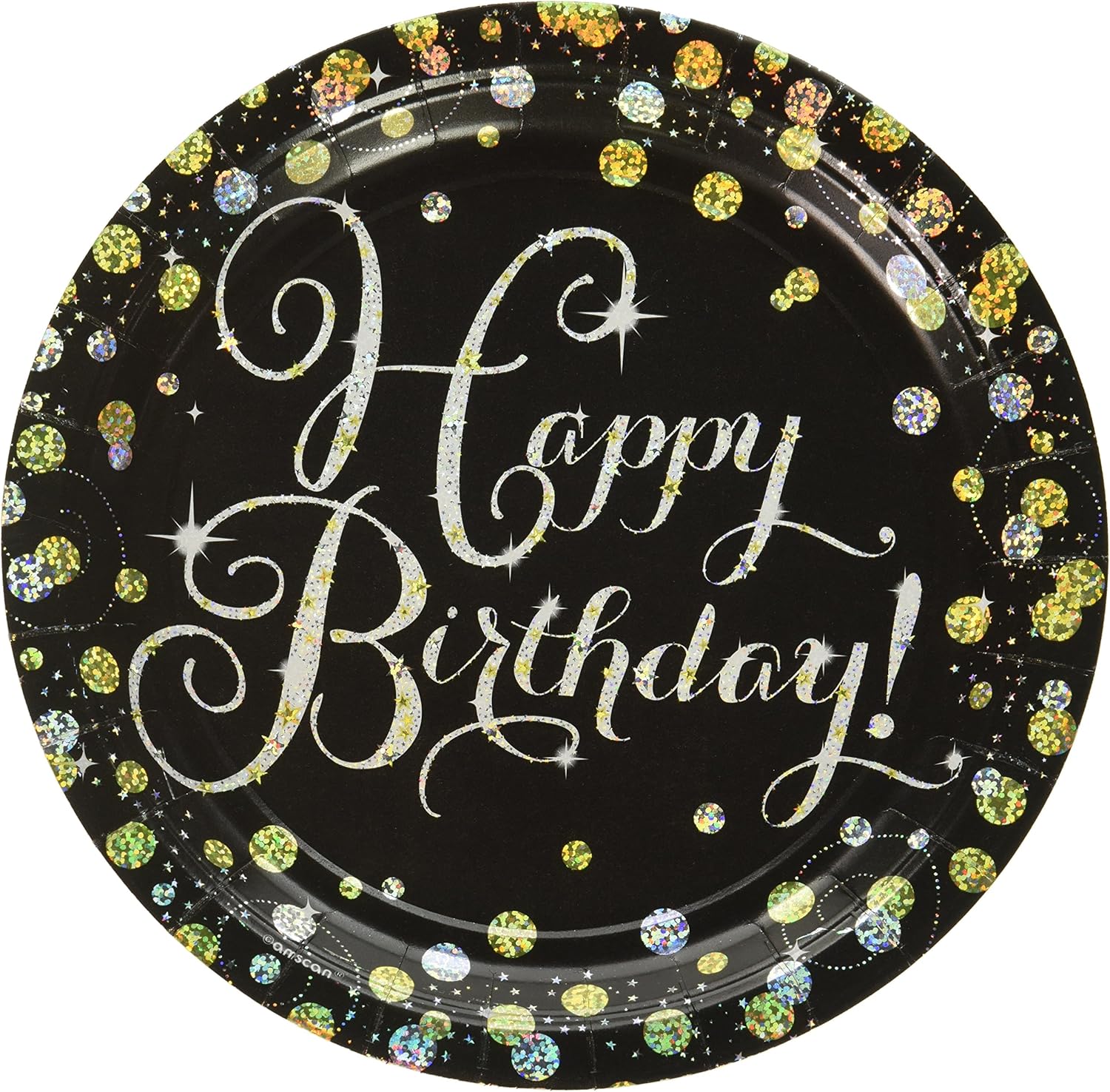Sparkling Celebration Round Paper Plate 7-inch