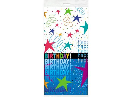 Cosmic Brthday Rectangular Plastic Table Cover