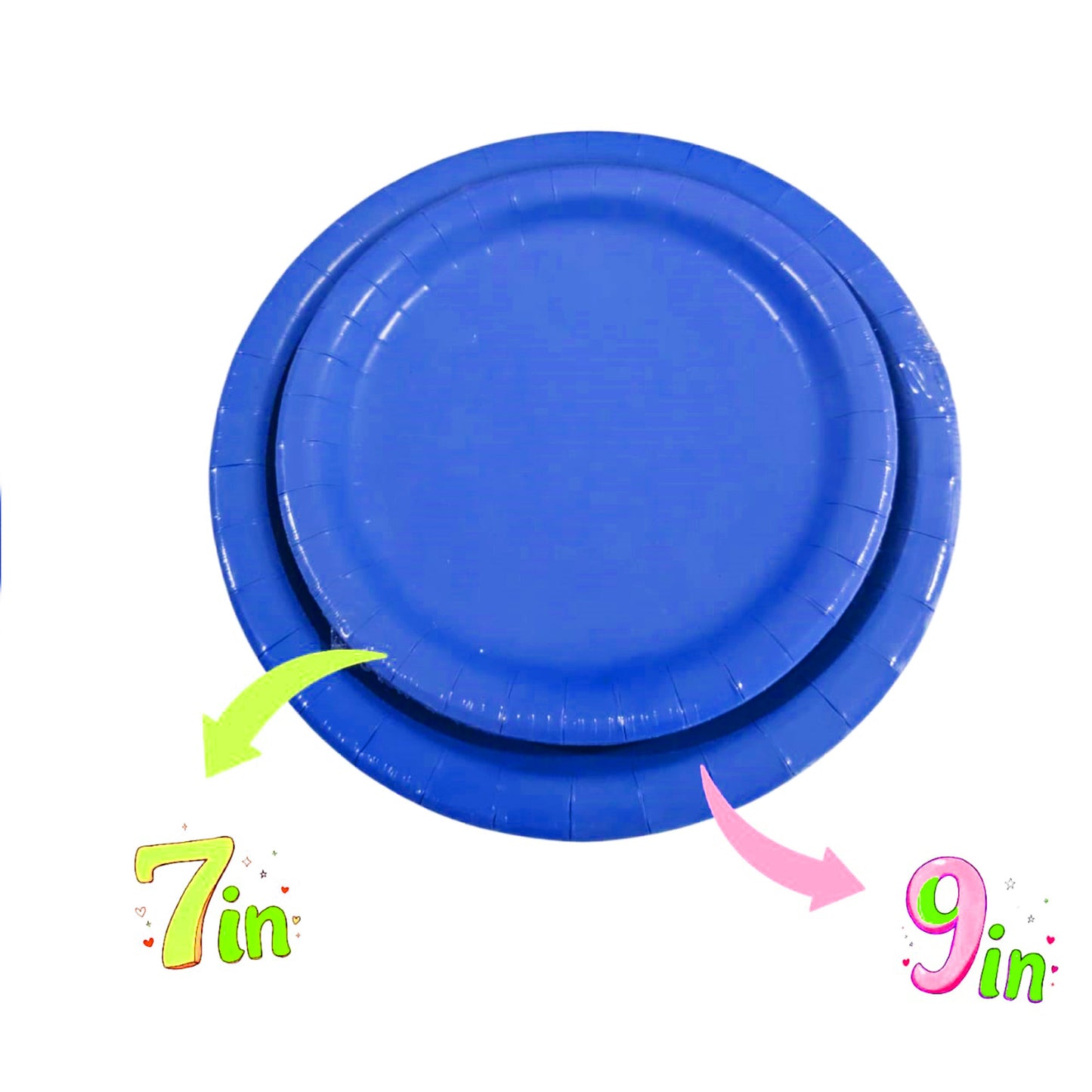 Blue Paper Plates 7" - 8ct
