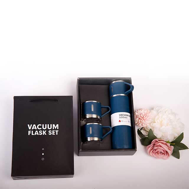 Blue Vacuum Flask Set