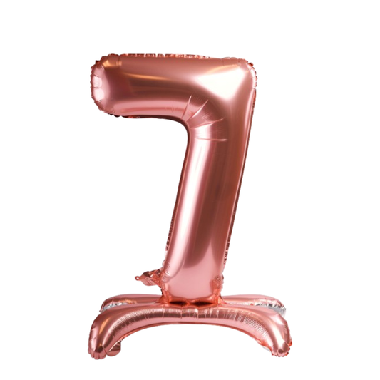 Rose Gold Standing Number 7 Foil Balloon