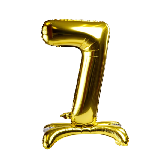 Gold Standing Number 7 Foil Balloon