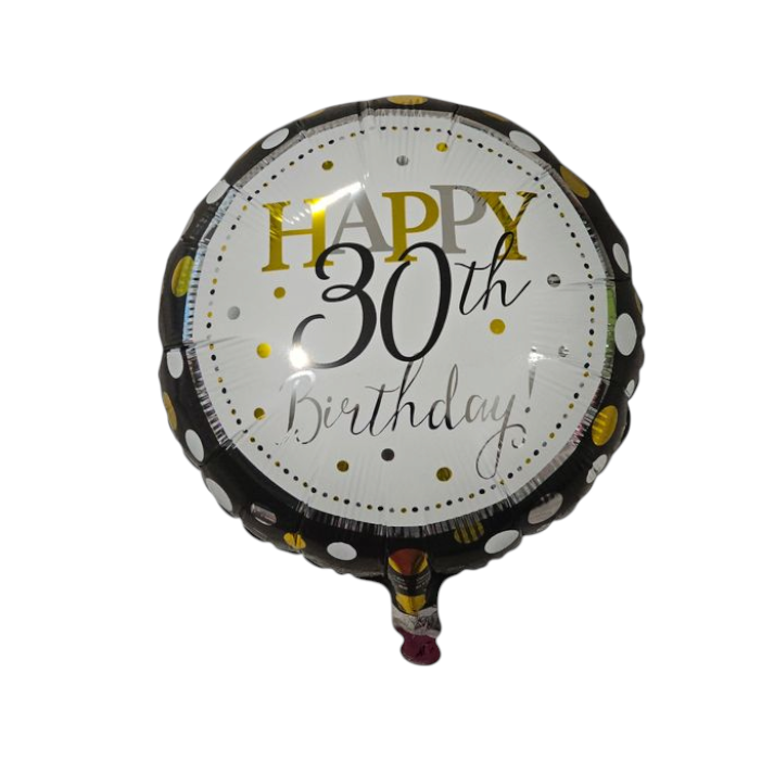 Happy Birthday 30th Foil Balloon 18"