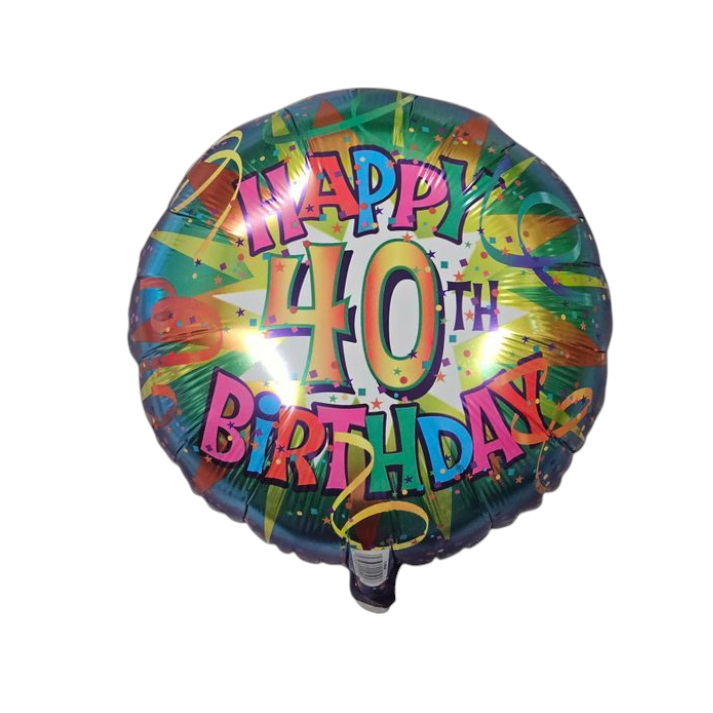 Happy Birthday 40th Foil Balloon 18"