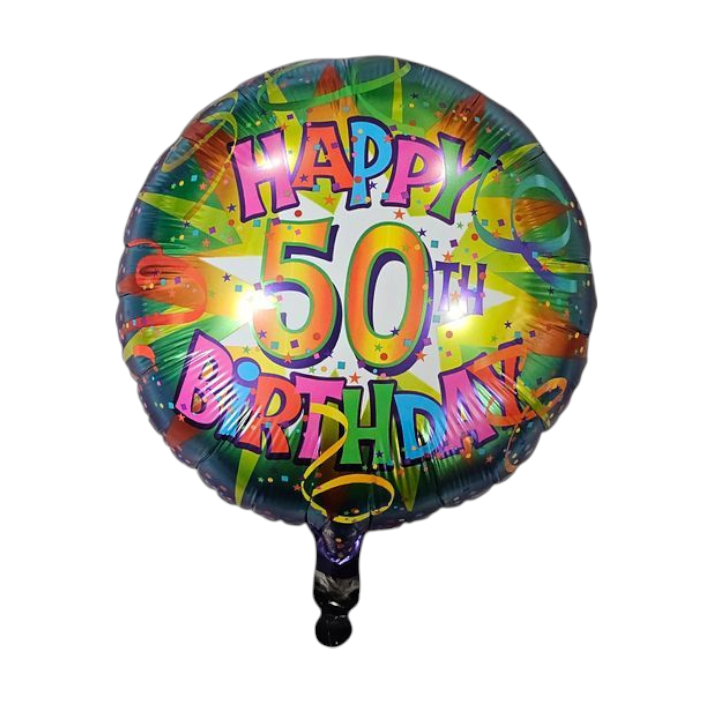 Happy Birthday 50th Foil Balloon 18"