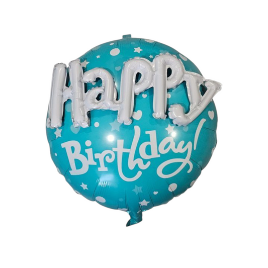 Happy Birthday Blue Foil Balloon 24"