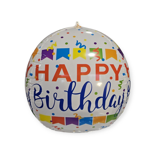 Happy Birthday Orbz Balloon 20 Inch